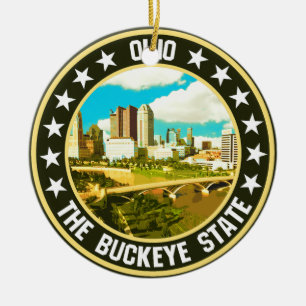 Ohio ceramic ornament