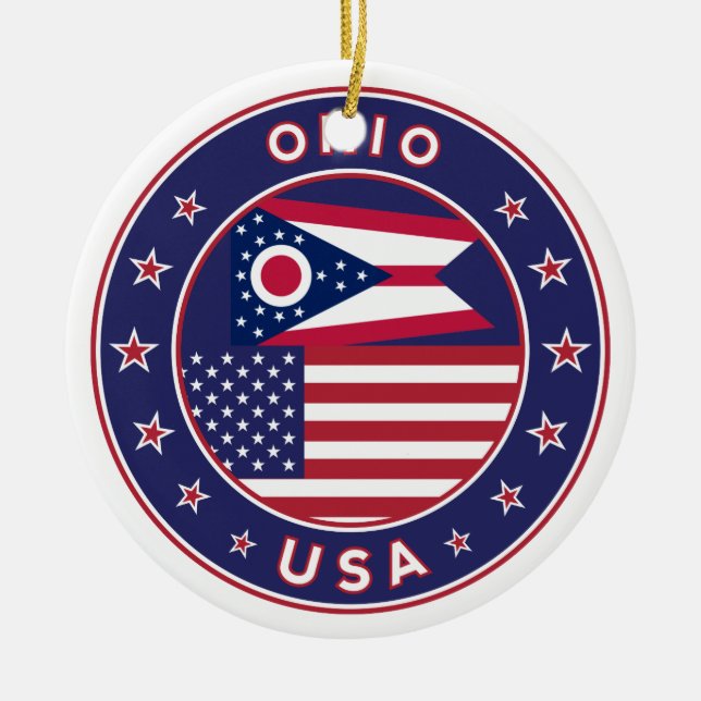 Ohio Ceramic Ornament (Front)
