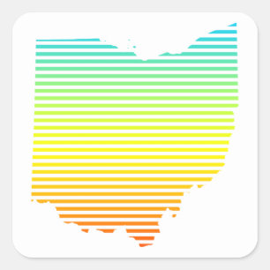 ohio chill fade square sticker