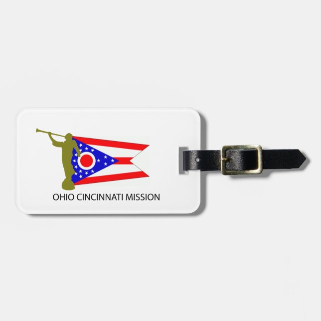 OHIO CINCINNATI MISSION LDS CTR LUGGAGE TAG (Front Horizontal)