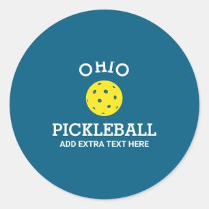 Ohio Ckleball Add Club Partner Name  Classic Round Sticker