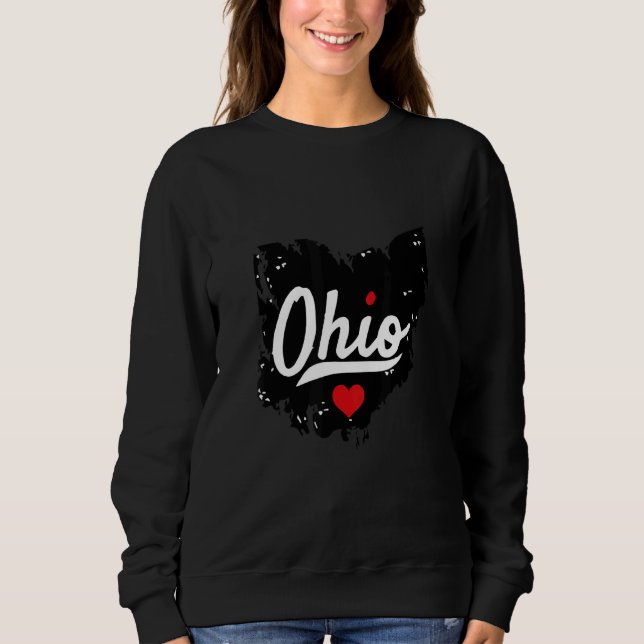 Ohio Clothing State Of Ohio Script Home Pride Ohio Sweatshirt (Front)