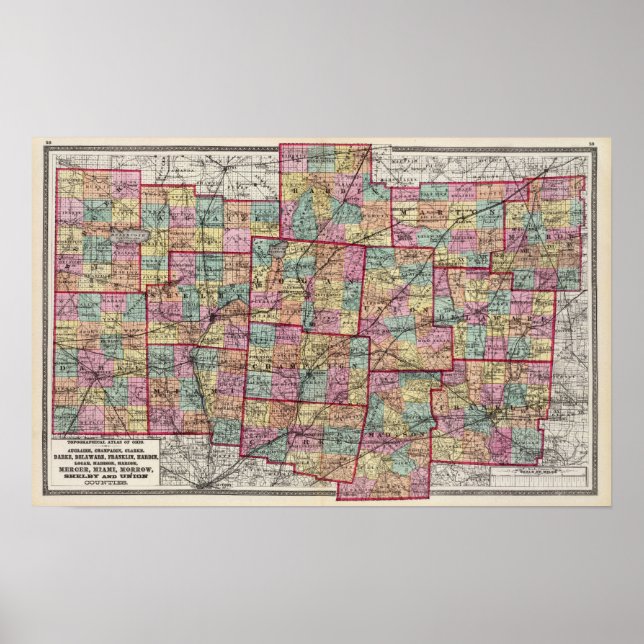 Ohio Counties 2 Poster (Front)