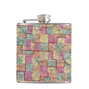 Ohio Counties Hip Flask