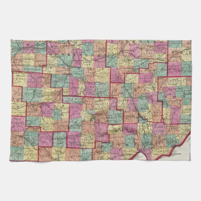 Ohio Counties Kitchen Towel (Horizontal)