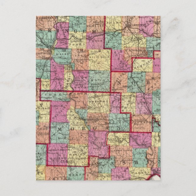 Ohio Counties Postcard (Front)