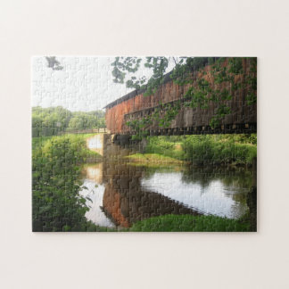 Ohio Covered Bridge and Stream Jigsaw Puzzle