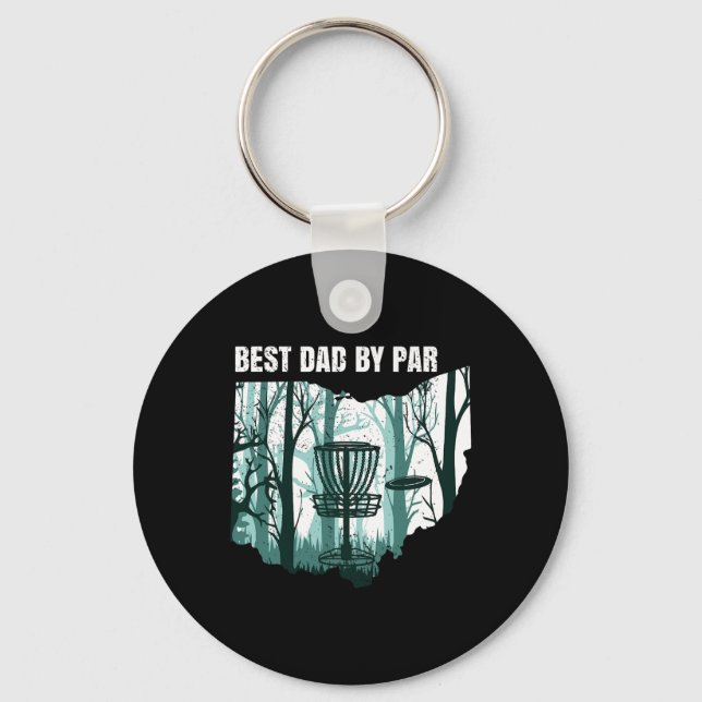 Ohio Disc Golf Dad Cool Ohioan Disc Frisbees Golfi Keychain (Front)