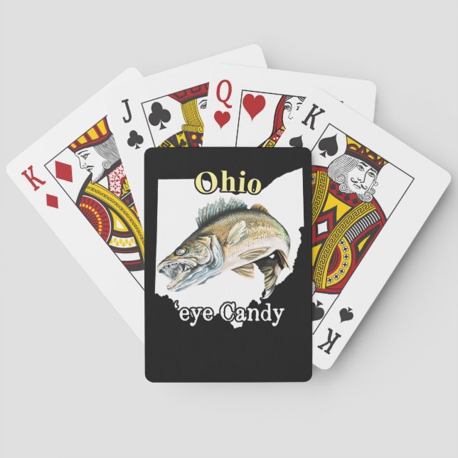 Ohio 'Eye Candy Fun Walleye Fishing Playing Cards (Back)