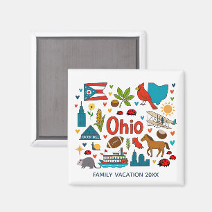 Ohio Family Trip Keepsake Personalized Magnet