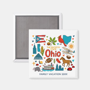 Ohio Family Trip Keepsake Personalized Magnet