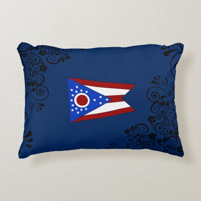 Ohio flag accent pillow (Front)