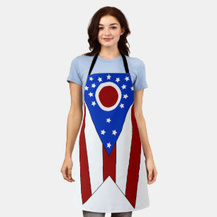 Ohio flag apron