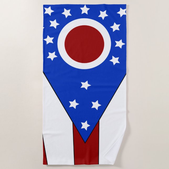 Ohio flag beach towel (Front)