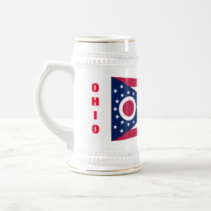 OHIO FLAG BEER STEIN