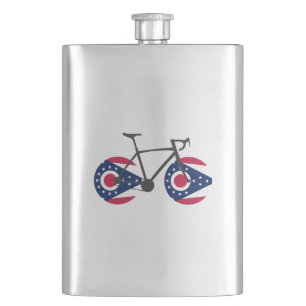 Ohio Flag Cycling Hip Flask