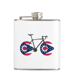 Ohio Flag Cycling Hip Flask