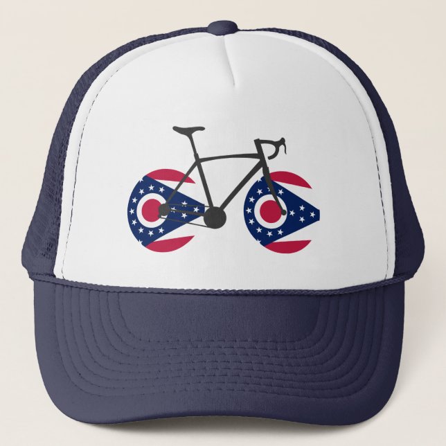 Ohio Flag Cycling Trucker Hat (Front)