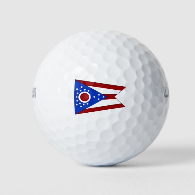 Ohio flag golf balls (Front)