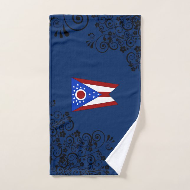 Ohio flag hand towel (Hand Towel)
