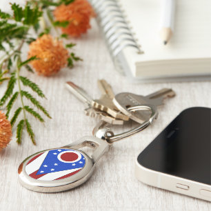Ohio flag keychain