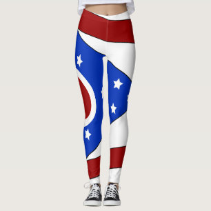 Ohio flag leggings