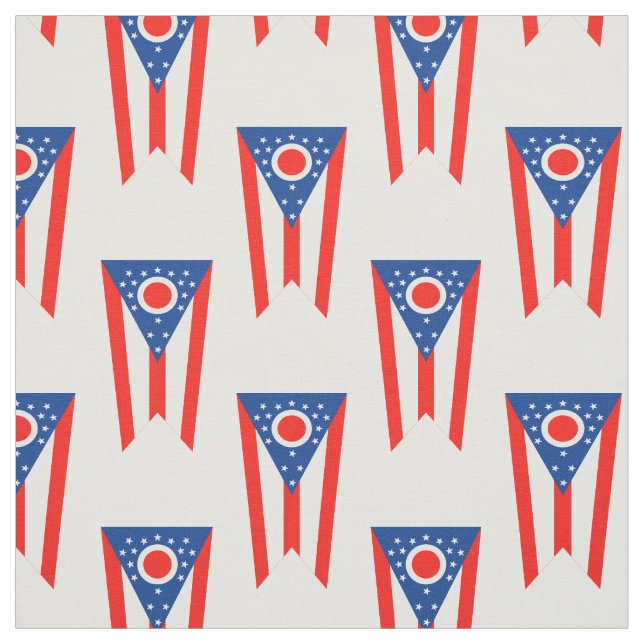 Ohio Flag State Flag Fabric (Swatch)