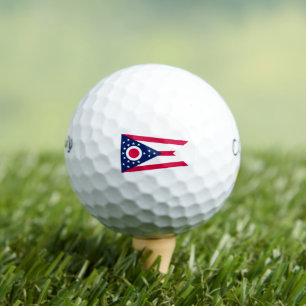 Ohio Flag: The Buckeye State Banner Golf Balls