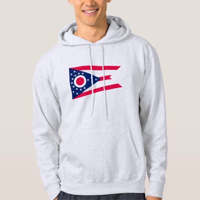 Ohio Flag: The Buckeye State Banner Hoodie (Front)