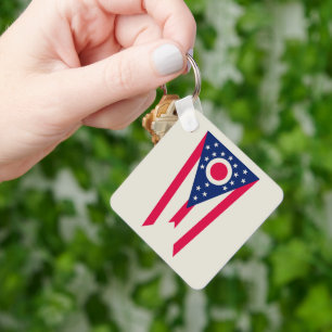 Ohio Flag: The Buckeye State Banner Keychain