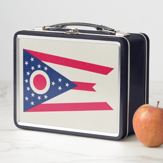 Ohio Flag: The Buckeye State Banner Metal Lunch Box (In Situ)