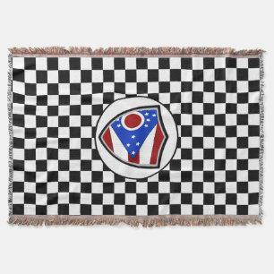 Ohio flag throw blanket