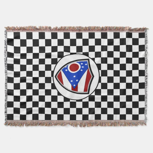 Ohio flag throw blanket (Front)
