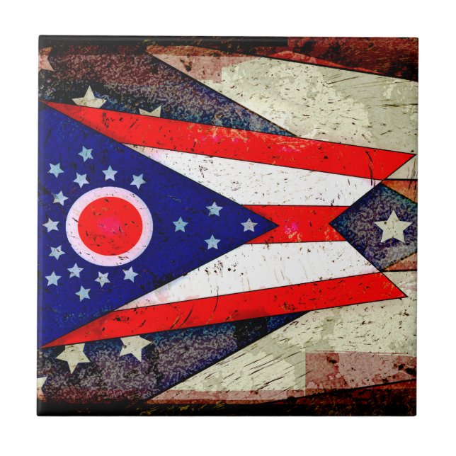 OHIO FLAG TILE (Front)