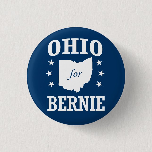 OHIO FOR BERNIE SANDERS 1 INCH ROUND BUTTON (Front)