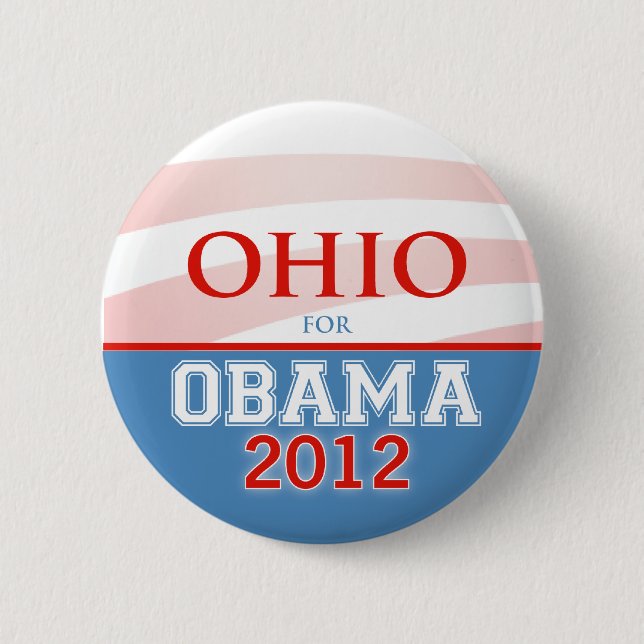 OHIO for Obama 2012 2 Inch Round Button (Front)
