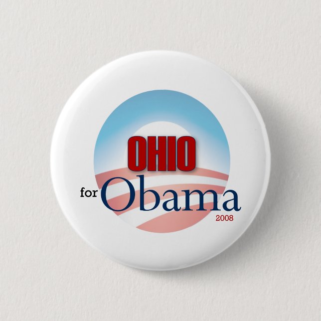 OHIO for Obama 2 Inch Round Button (Front)