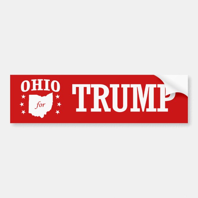 OHIO FOR TRUMP BUMPER STICKER (Front)