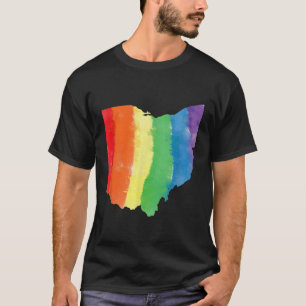 Ohio Gay Pride Heart Watercolor T-Shirt