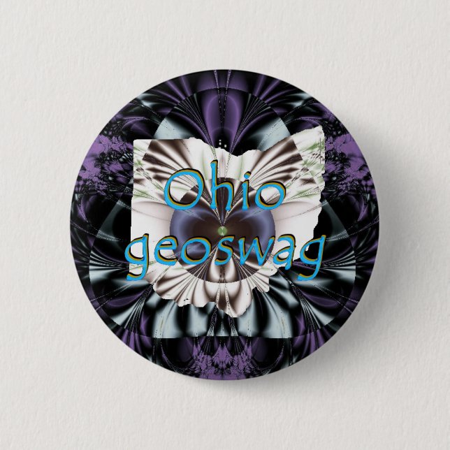 Ohio Geoswag Swags Geocaching Gifts Treasure 2 Inch Round Button (Front)