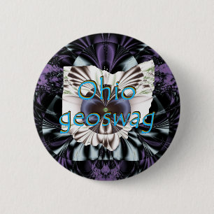 Ohio Geoswag Swags Geocaching Gifts Treasure 2 Inch Round Button