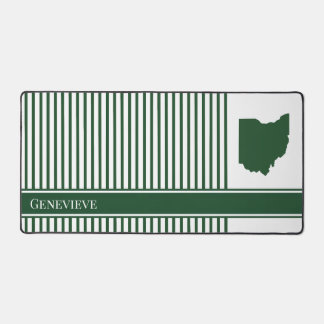 Ohio Green Stripe Desk Mat