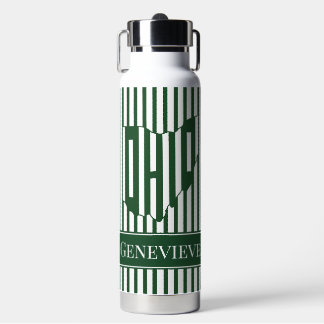Ohio Green Stripe Water Bottle