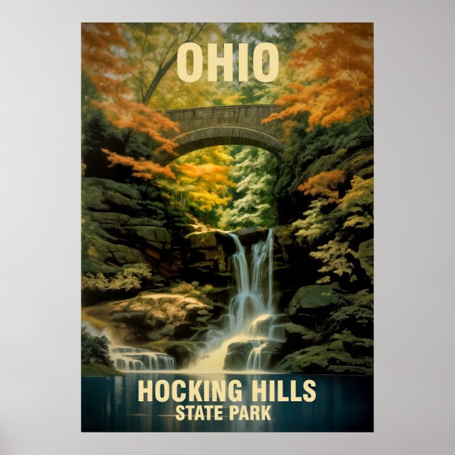 Ohio Hocking Hills State Park V02 Poster (Front)