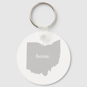Ohio home silhouette state map keychain
