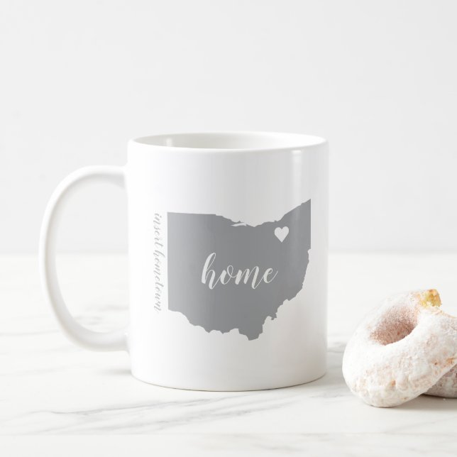 Ohio Hometown Mug with Personalization (With Donut)