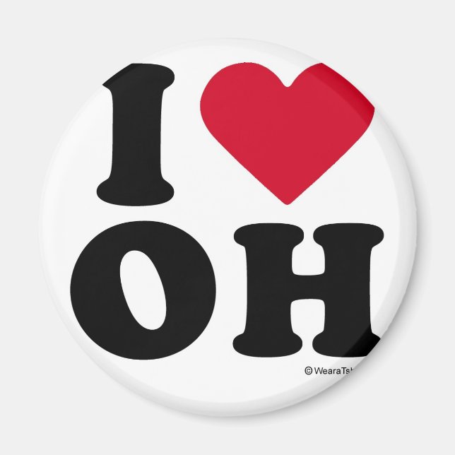 OHIO - "I LOVE OH" "I LOVE OHIO"  MAGNET (Front)