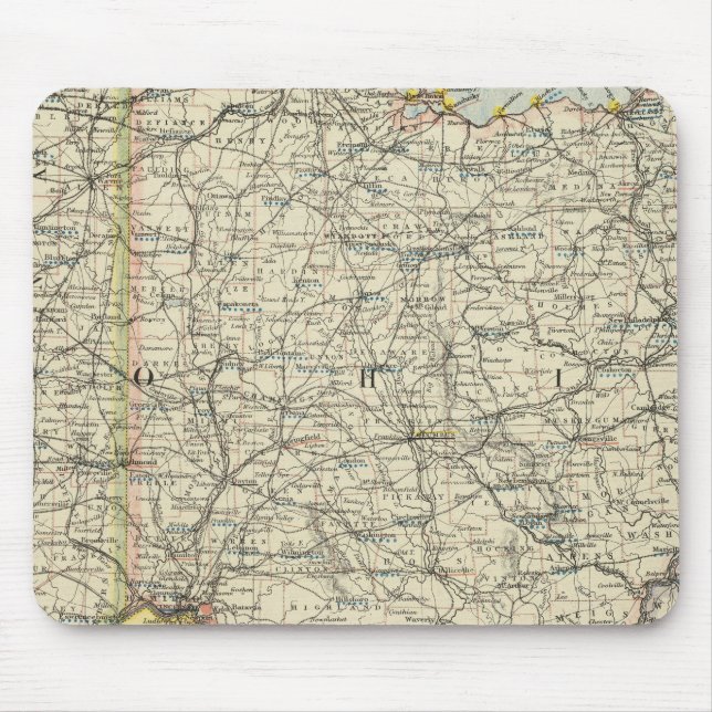 Ohio, Indiana, Kentucky, West Virginia Mouse Pad (Front)