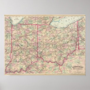Ohio, Indiana Poster