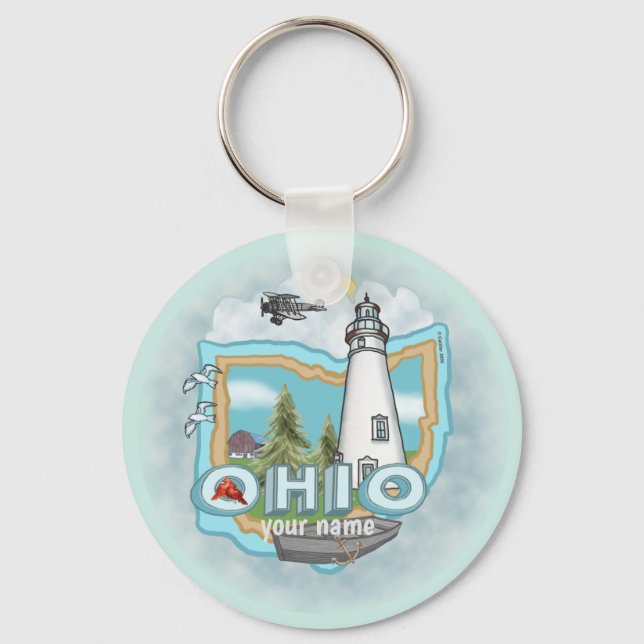 Ohio Lighthouse keychain  (Front)